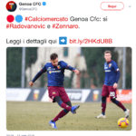 Radovanovic al Genoa Radovanovic al Genoa